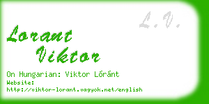 lorant viktor business card