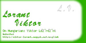 lorant viktor business card
